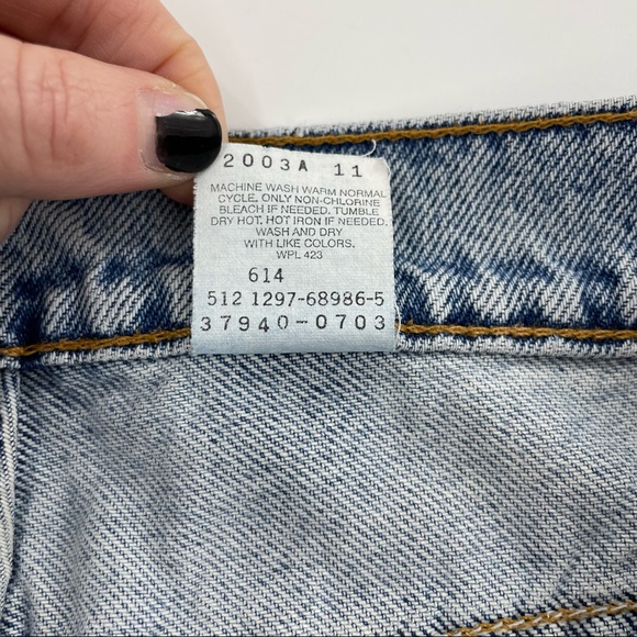 Levi’s Vintage 912 High Rise White Tab Y2K Shorts 28 - Picture 7 of 10